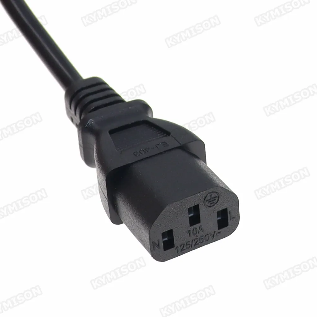Cable alimentación CA NEMA a IEC C13 para PC, extensión estándar - imagen 4