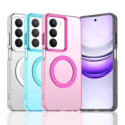 Realme 14X Funda magnética mate translúcida con carga inalámbrica