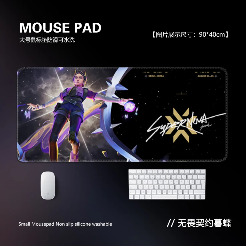 Valorant-alfombrilla de ratón personalizada para ordenador portátil, alfombrilla de goma para escritorio, teclado de Anime, accesorios para juegos, regalos - imagen 2