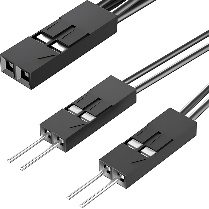 4 Uds interruptor de placa base SW de alimentación/reinicio SW/HDD LED/LED de alimentación 1 a 2 Cable adaptador doble 1 hembra a 2 divisor macho 2 pines - imagen 4