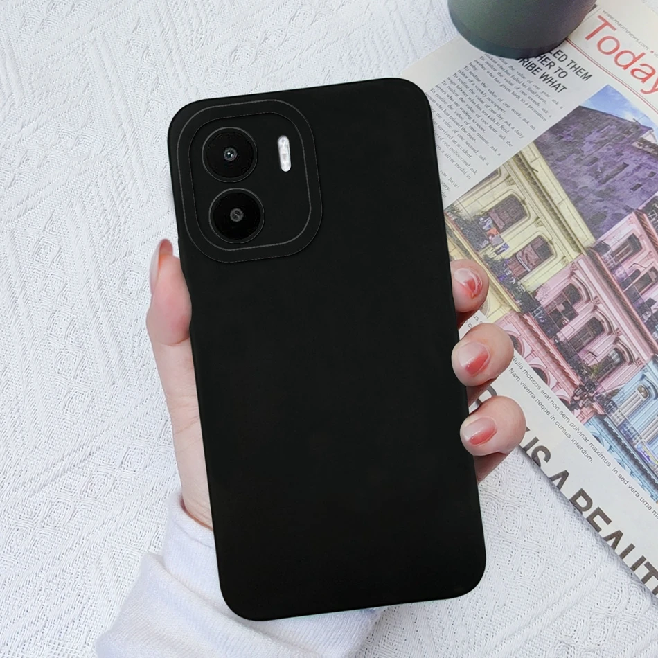 Funda para Xiaomi Poco F3, F3GT, F4, F4GT, F5, F5Pro, Color sólido, sin patrón, silicona colorida, funda protectora trasera para teléfono, parachoques - imagen 2