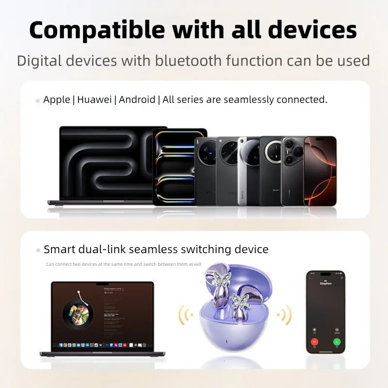 Traducción AI en tiempo Real, inalámbrico, Bluetooth 5,4, sonido HIFI, cancelación de ruido, traductor de voz inteligente para negocios - imagen 5