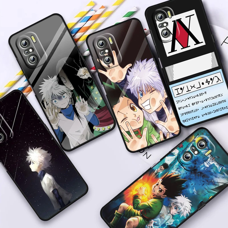 Cazador de Anime Popular para Xiaomi Redmi Note 13, 12, 11E, 11S, 11, 11T, 10, 10S, 9, 9S Pro Plus, 4G, 5G, funda de teléfono negra