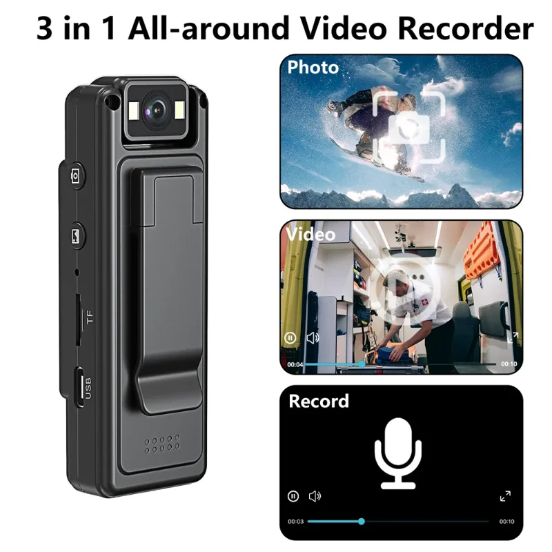L12 Wifi HD Mini cámara desgastada policía cuerpo usado cámara visión nocturna DVR videocámara en miniatura grabadora de vídeo Digital portátil - imagen 5