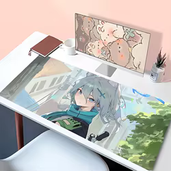 Alfombrilla de ratón de Anime, accesorios para juegos, alfombrilla para teclado de oficina, alfombrilla de escritorio, PC, goma, archivo azul, Sunaookami Shiroko, almohadilla extendida