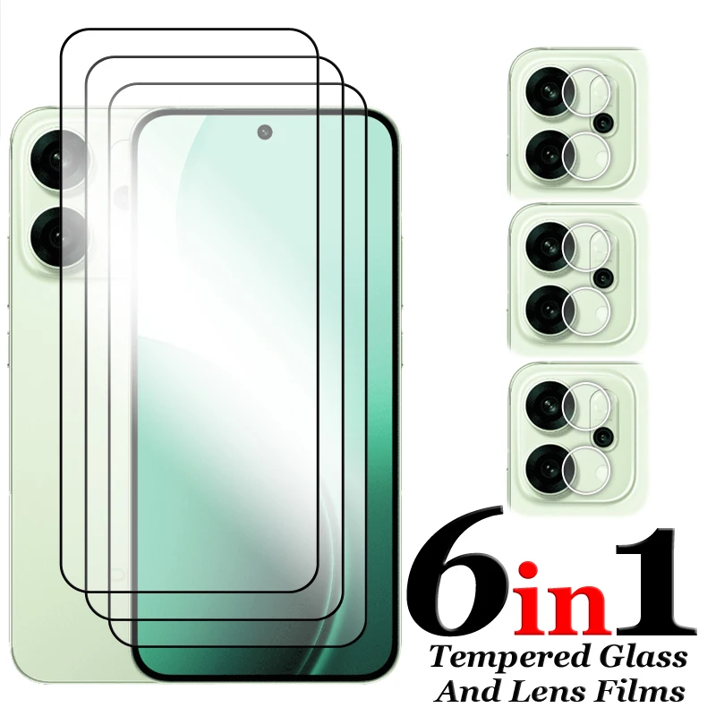 Para OPPO Reno14 vidrio para OPPO Reno14 Reno14 Pro vidrio templado 2.5D cubierta completa pegamento HD Protector de pantalla para película de lente Reno14 - imagen 2
