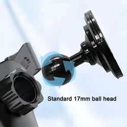 Soporte Móvil Coche Magnético – Base Esférica Aluminio 17mm