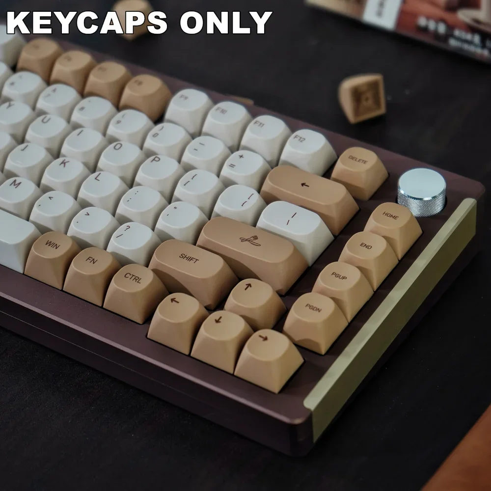 119 teclas Tiramisú Keycaps MA altura Keycap Set Simple creativo para MX Switch (tipo cereza) teclados mecánicos - imagen 5