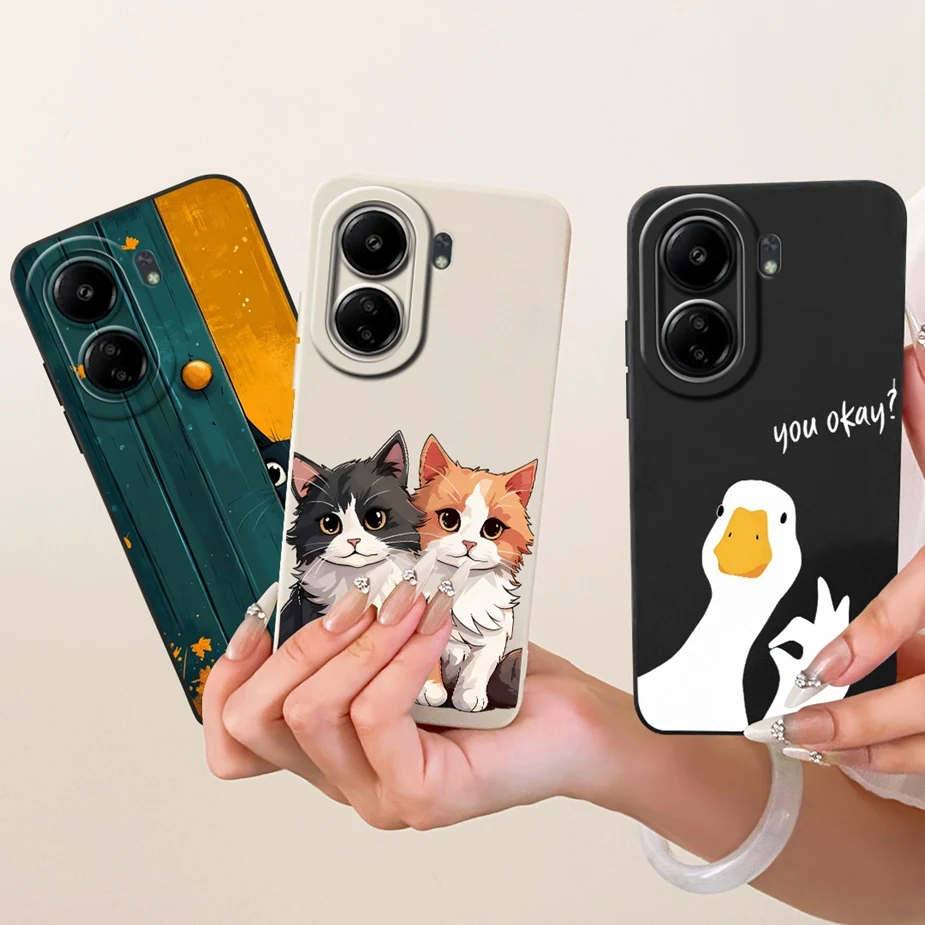 Para Xiaomi Poco C65 funda Redmi 13C 4G lindo conejo cubierta de dibujos animados suave TPU funda de teléfono para Xiaomi Redmi 13C 4G PocoC65 Fundas Coque - imagen 5