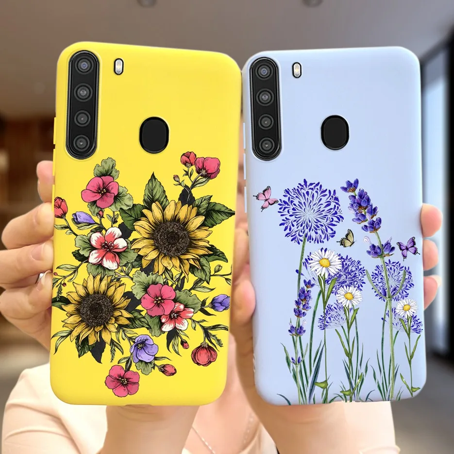 Funda de teléfono de silicona para Samsung Galaxy A21, funda trasera de 6,5 ", Fundas suaves de TPU para Samsung A 21 A21 SM-A215U, carcasa protectora - imagen 2
