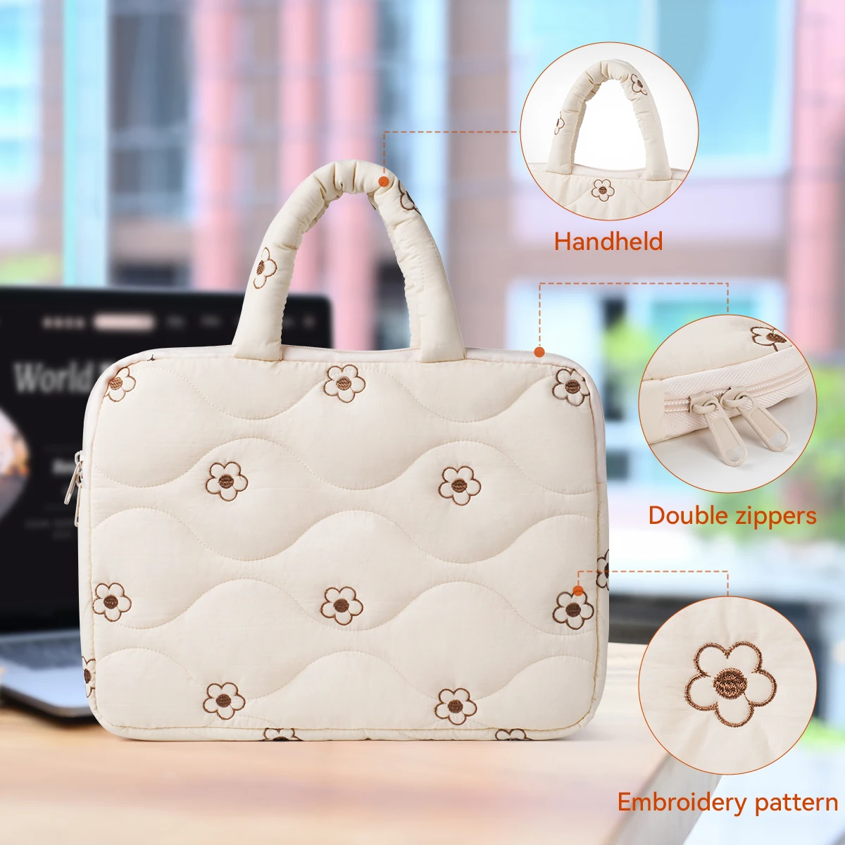Funda de portátil para Macbook Pro Air, funda de transporte de esponja para ordenador de 13 pulgadas para Huawei Hp, funda suave para portátil para mujer y niña ﻿ - imagen 3