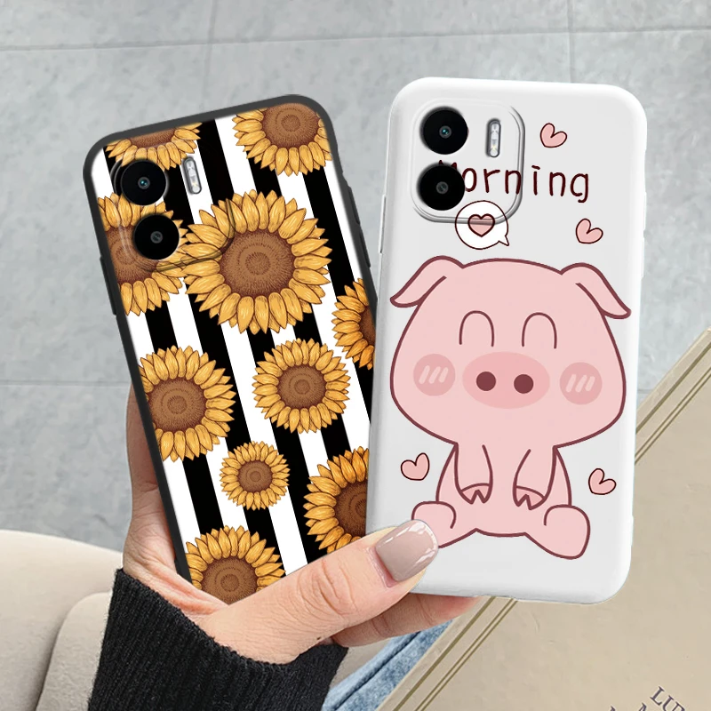 Funda de silicona encantador Animal gato para Redmi A1 A2 funda de teléfono suave dibujos de perros Fundas funda Shell para Xiaomi RedmiA1 A 2 Coque - imagen 3