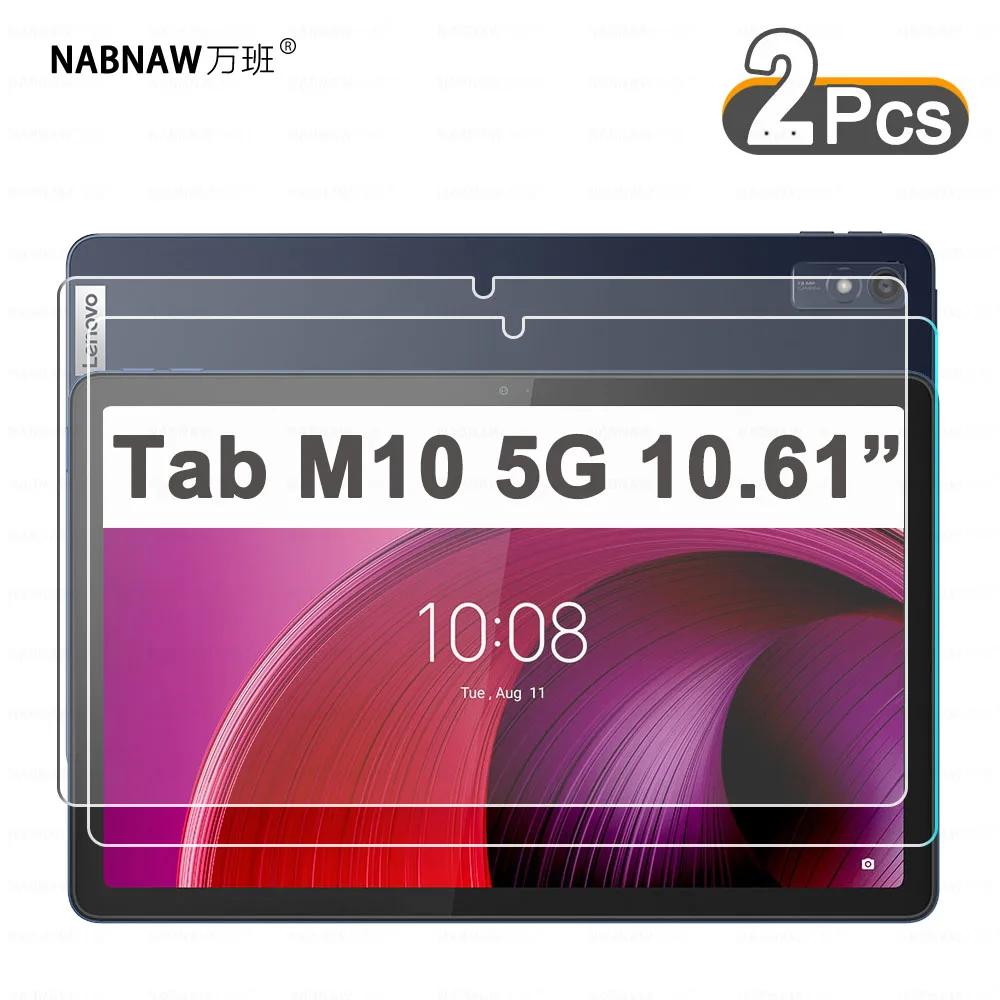 Protector de pantalla de vidrio templado HD a prueba de arañazos para Lenovo Tab M10 5G, película de pantalla de vidrio para tableta de 10,61 pulgadas, 2 paquetes
