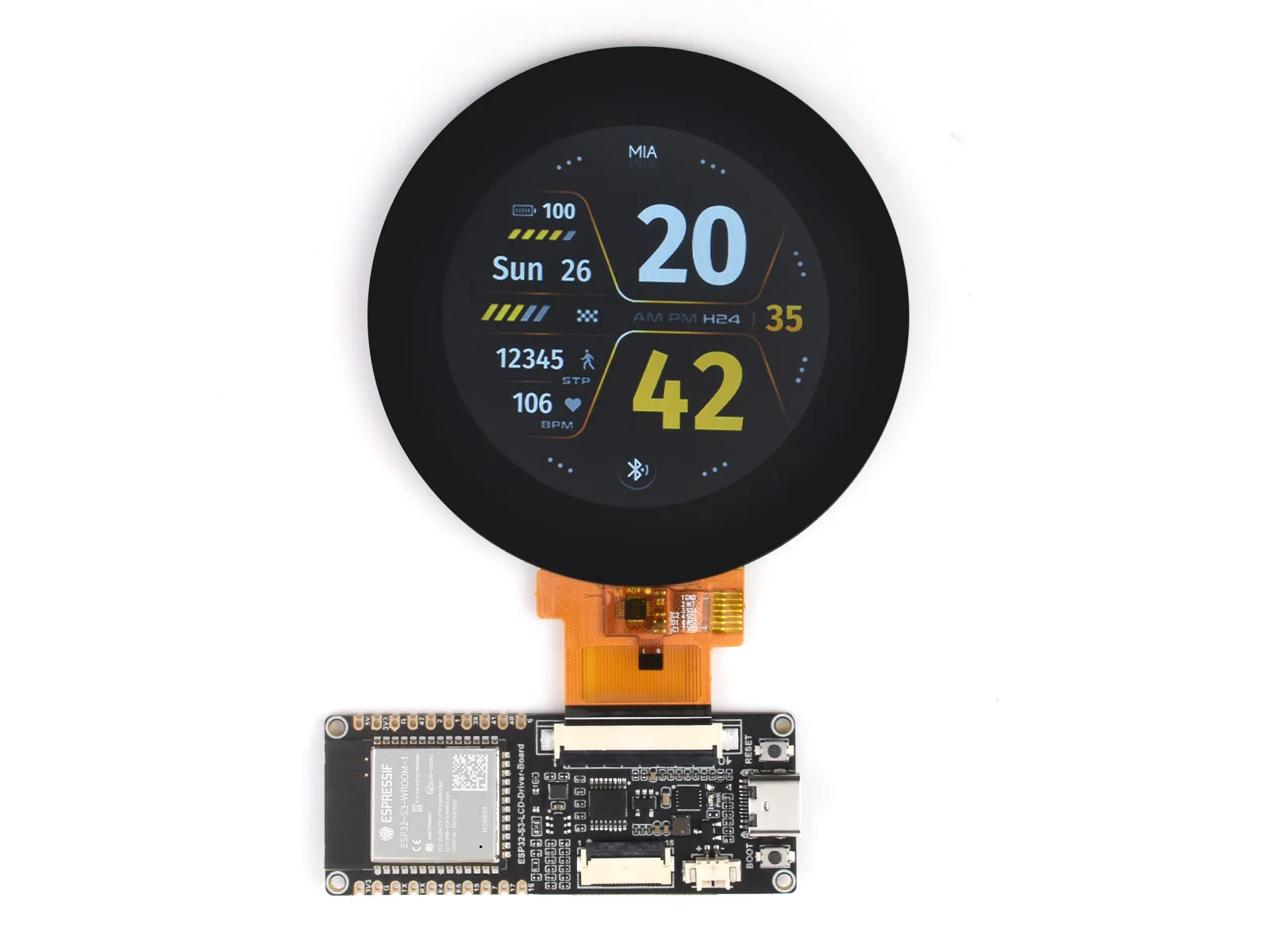 Placa controladora LCD RGB ESP32-S3, 2,1 pulgadas, 2,8 pulgadas, 4,0 pulgadas, módulo de pantalla táctil redonda RGB, WiFi y Bluetooth, desarrollo HMI LVGL GUI - imagen 2