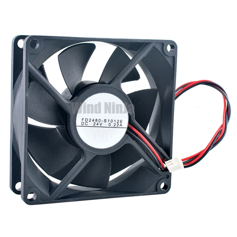 FD2480-S1012E 8cm 80mm ventilador de flujo Axial 80x80x25mm DC24V 0.22A ventilador de refrigeración de 2 pines para fuente de alimentación del convertidor de frecuencia - imagen 3