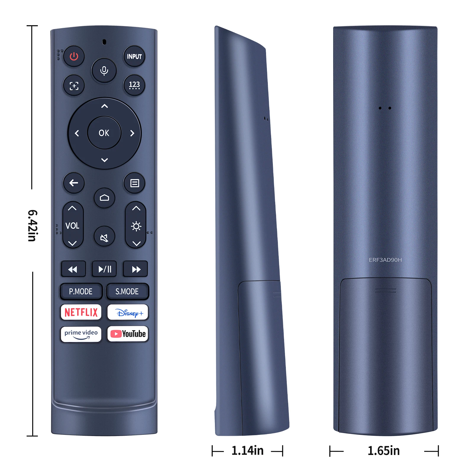 ERF3AD90H Control remoto por voz para Hisense TV C1 DLP Laser UHD 4K Projector, nuevo - imagen 5