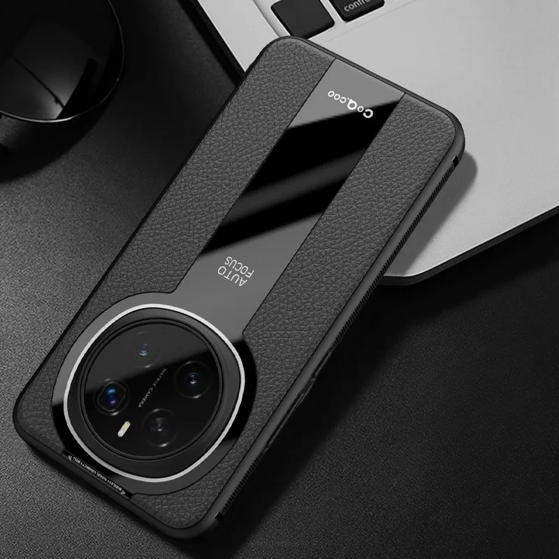 Para Honor Magic 7 Pro, 7 funda ELVEV cuero de calidad a prueba de golpes + cubierta trasera de protección de lente de TPU suave