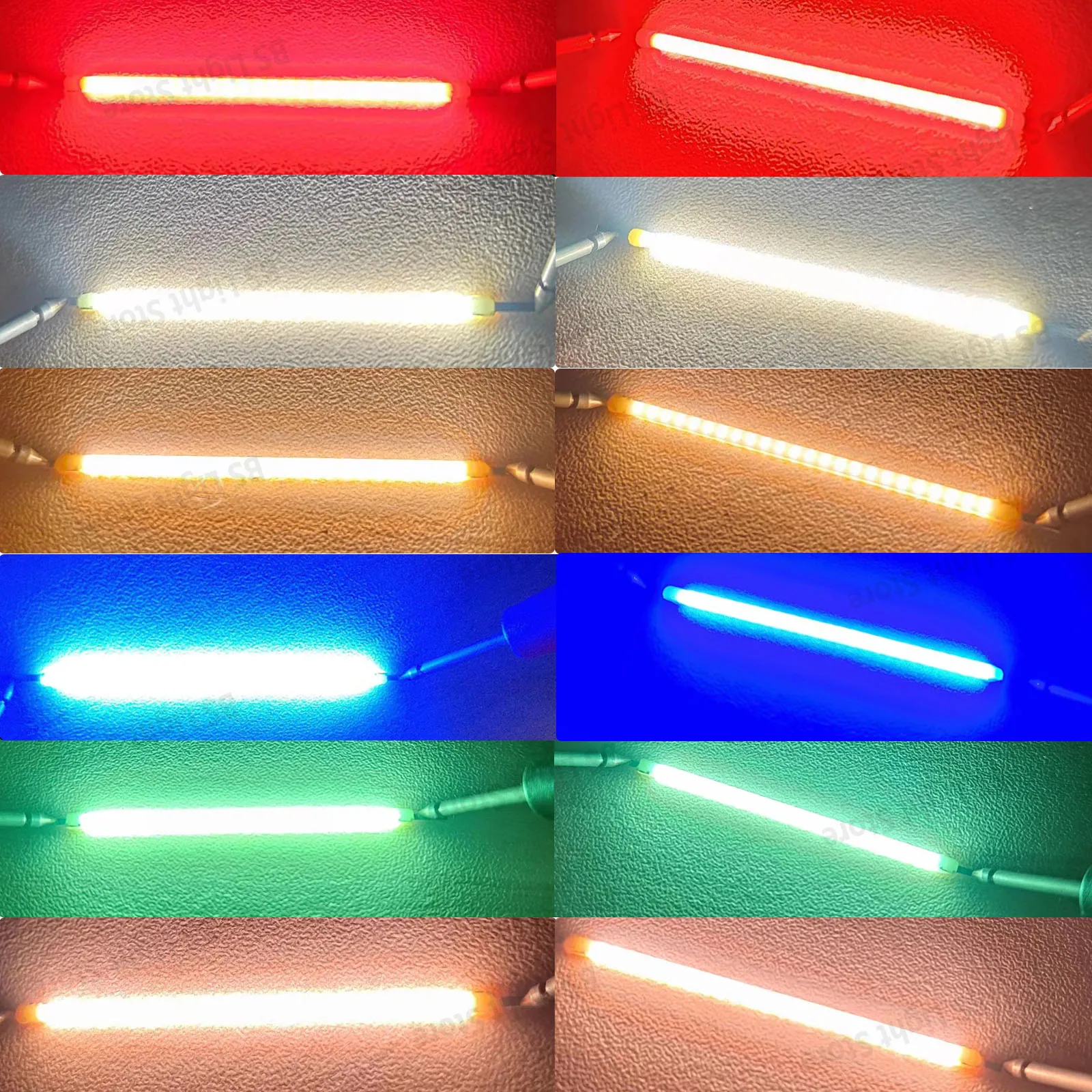 10 Uds bombilla Edison DC3V 54mm LED COB piezas de lámpara de filamento accesorios de luz incandescente diodo para decoración iluminación DIY - imagen 3