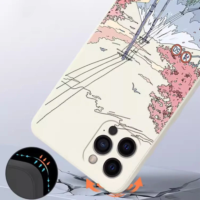 Funda blanda con paisaje de puesta de sol de Anime para Samsung Galaxy S23 Ultra S22 Plus S21 S20 FE A32 A52 A13 A33 A53 A14 A34 A54 - imagen 5