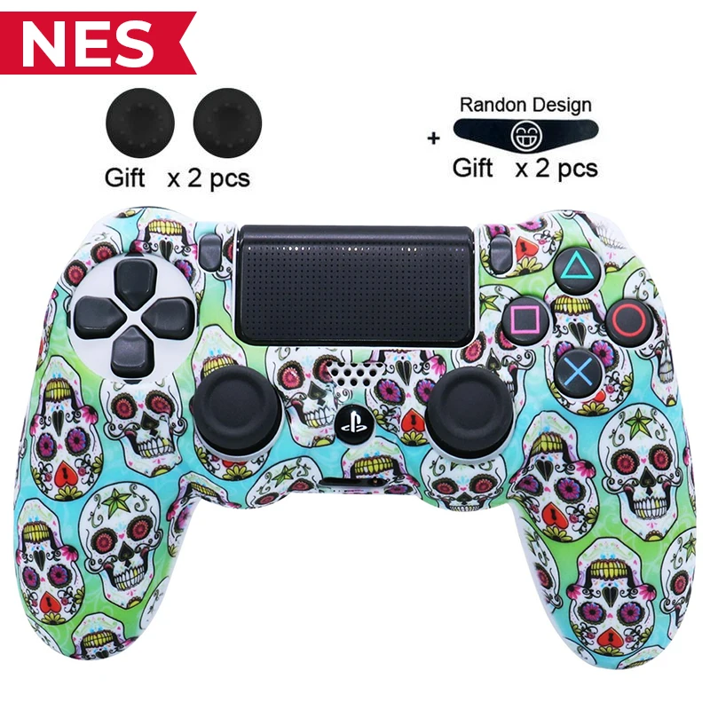 DATA FROG-funda de silicona suave para PS4, cubierta protectora para Playstation 4, PS4 Pro, Slim Controller Thumb Grips, tapas de Joystick - imagen 5
