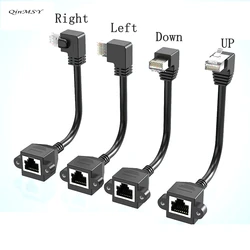 Cable Ethernet RJ45 Cat6a en ángulo recto para router y TV