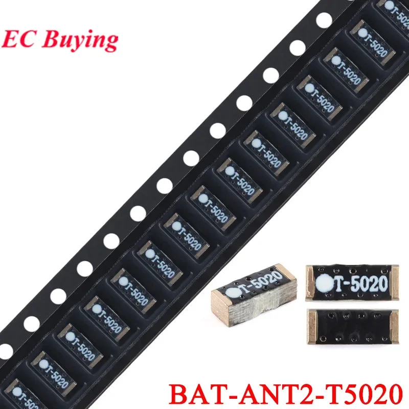 10 uds/5 uds BAT-ANT2-T5020 2,4G WiFi Bluetooth-antena de Chip SMD integrada ganancia 2dBi omnidireccional 2400-2500mhz 5*2*1,6mm