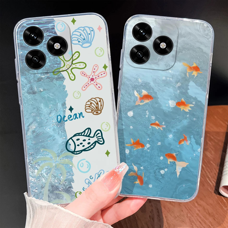 Para Honor X5C X5B Plus X5 Funda varios estilos suave TPU Funda trasera de silicona transparente para teléfono Honor X 5c Funda ligera anticaída - imagen 2