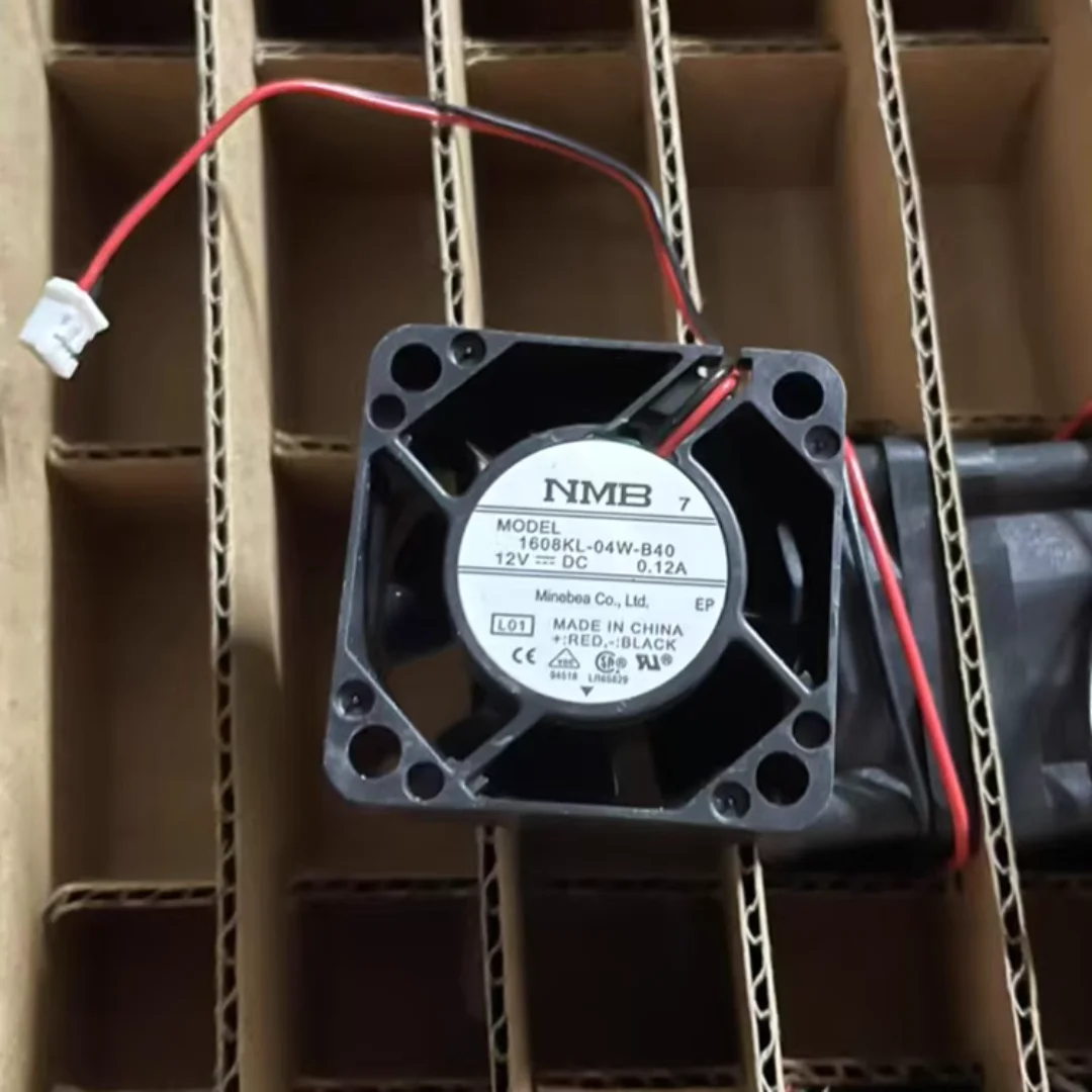 Ventilador CC Original NMB 1608KL-04W-B40 40x40x20mm - 12V 1,6W 8000RPM rodamiento de bolas doble para interruptor/refrigeración de servidor