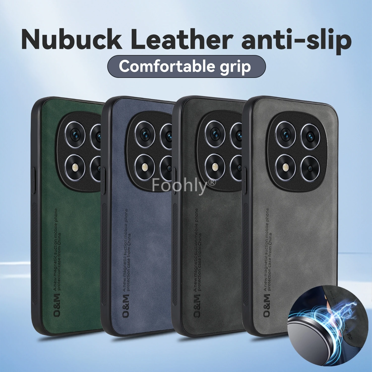 Funda magnética a prueba de golpes con sensación de piel para Xiaomi Redmi Note 14 Pro 5G 14 Pro + Plus, Funda protectora trasera