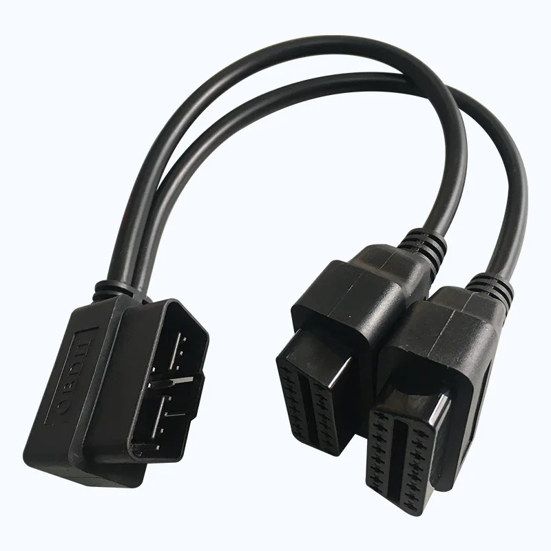 Cable de extensión OBDII, adaptador convertidor macho a 2 hembra de 16 pines, divisor de Cable de diagnóstico OBD2 para escáner de herramientas de diagnóstico automático - imagen 5