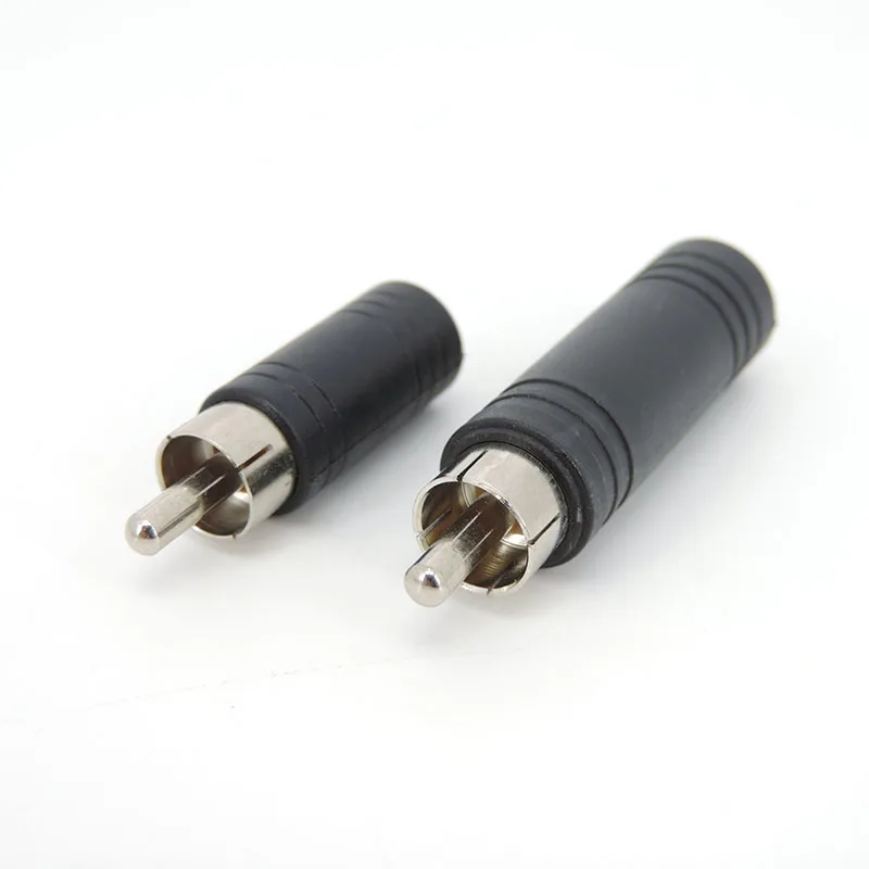 Enchufe macho RCA de 10 piezas a 6,35mm, 6,5mm a 3,5mm, adaptador de conector hembra estéreo de 3 polos 6,35 3,5, conector M/F de Audio, color negro, A7 - imagen 4