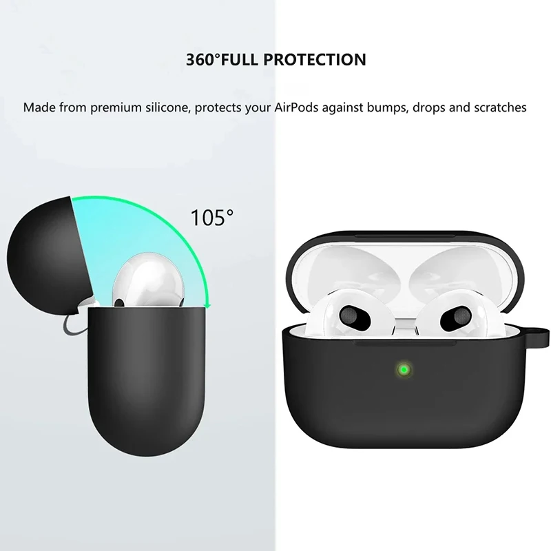 Funda de silicona para auriculares AirPods 1/2, funda para auriculares inalámbricos, funda para Airpods pro2 con funda - imagen 3