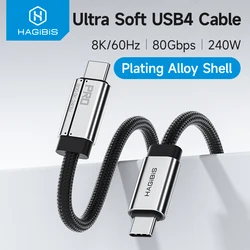 Hagibis Cable USB-C USB4 80 Gbps, 8K y 240 W para Thunderbolt 4/5