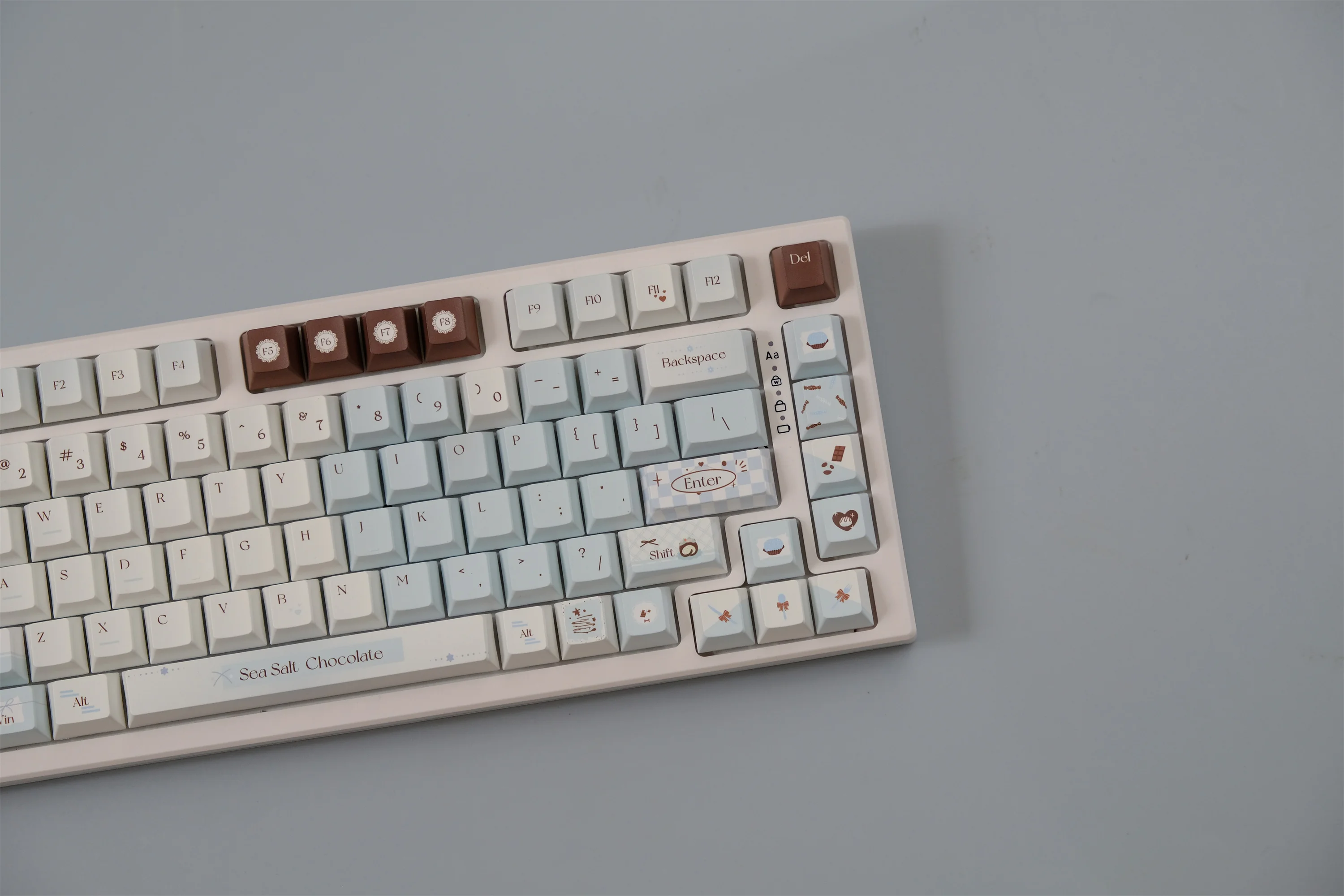 Teclas de Chocolate y sal marina, 151 teclas, Material PBT, perfil de cereza, DYE-SUB personalizado para teclado mecánico CHERRY MX Switch - imagen 3