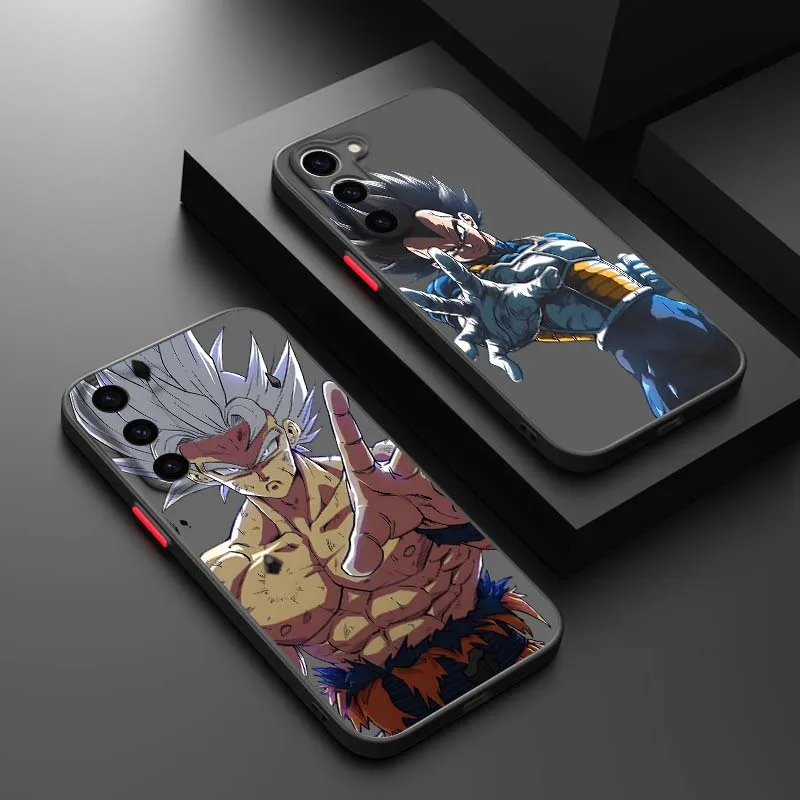 Funda genial de Anime d-dragon Ball para Samsung Galaxy S25 S24 S23 S22 S21 S10 FE Plus Ultra 5G, funda de teléfono translúcida esmerilada