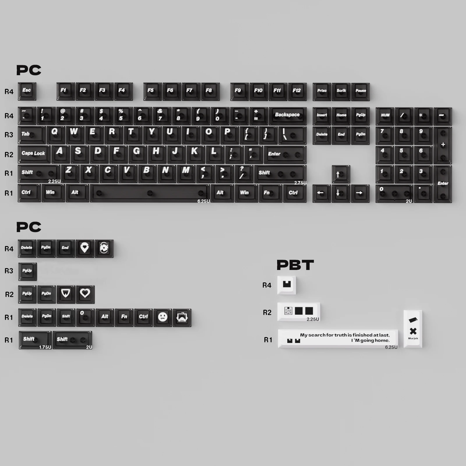 Black PBT PC
