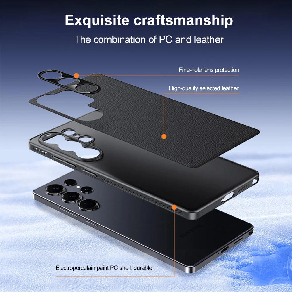 Funda protectora de lente de disipación de calor magnética, Funda de cuero para teléfono Samsung Galaxy S25 Ultra S24 Ultra S25Ultra Magsafe - imagen 2