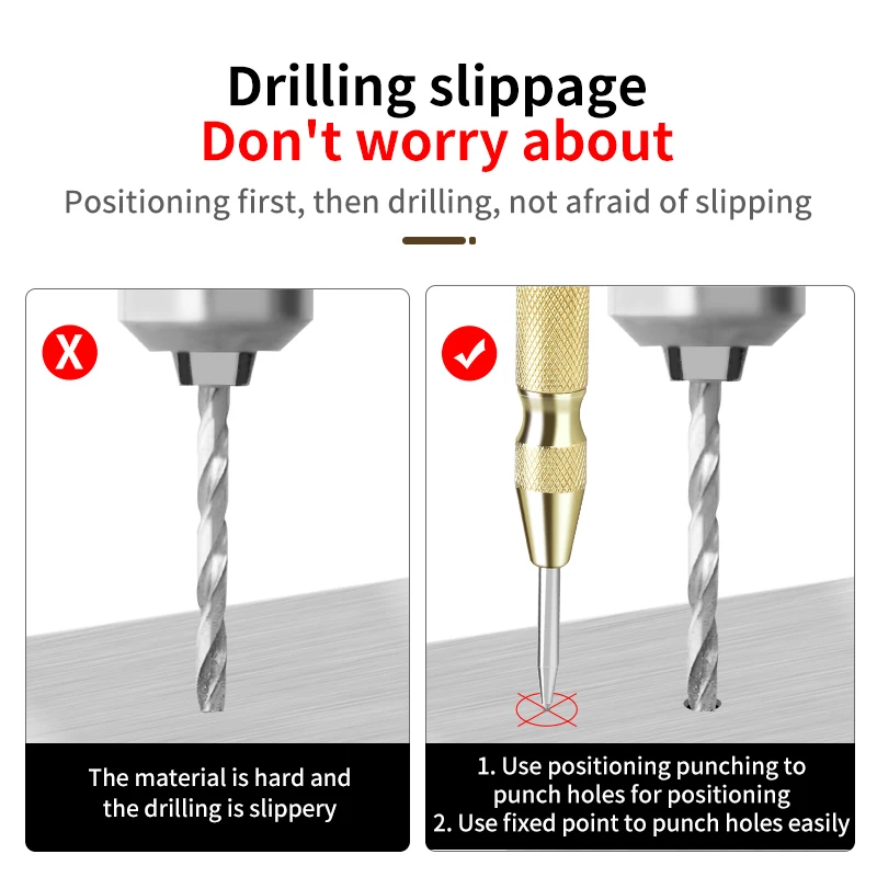 LUXIANZI-punzón central automático General, prensa de carpintería, marcador de abolladuras, Metal, madera, vidrio, azulejo, taladro, marcado, agujeros de inicio, herramientas - imagen 5