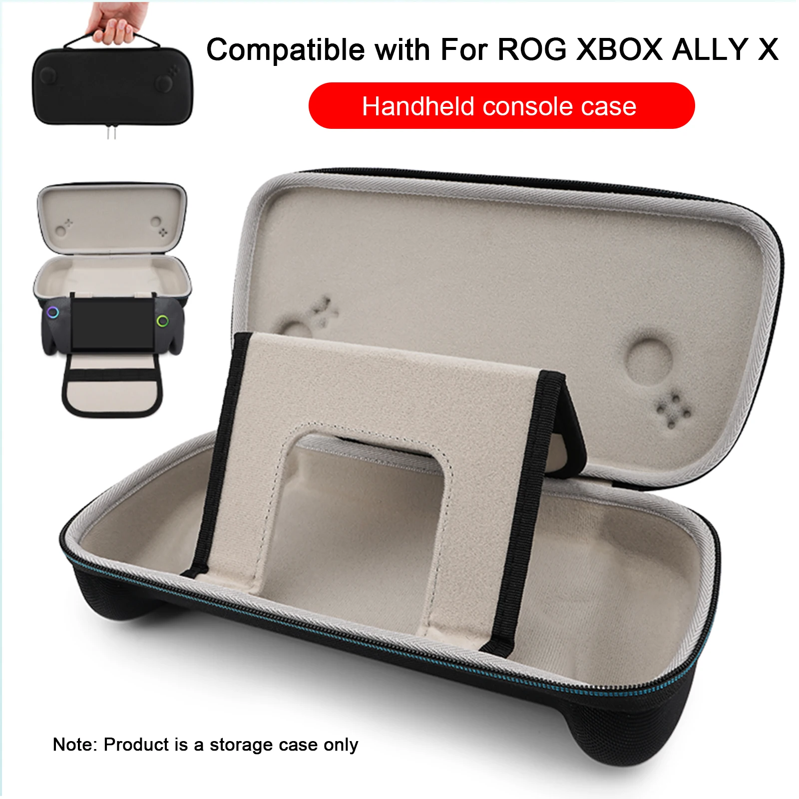 Bolsa de almacenamiento para consola de juegos ROG Xbox AllyX, funda protectora de transporte, estuche de almacenamiento de viaje portátil impermeable