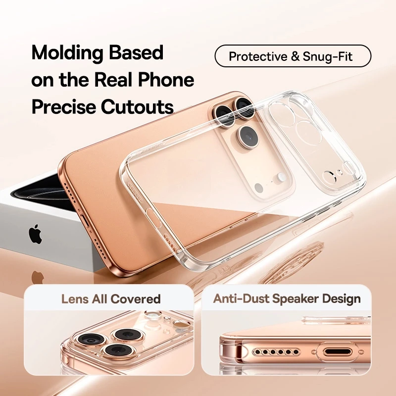 Funda transparente Baseus para iPhone 17 Pro Max, funda suave de TPU para iPhone 17 Air, funda ultrafina anticaída para iPhone 16 15 Pro Max - imagen 3