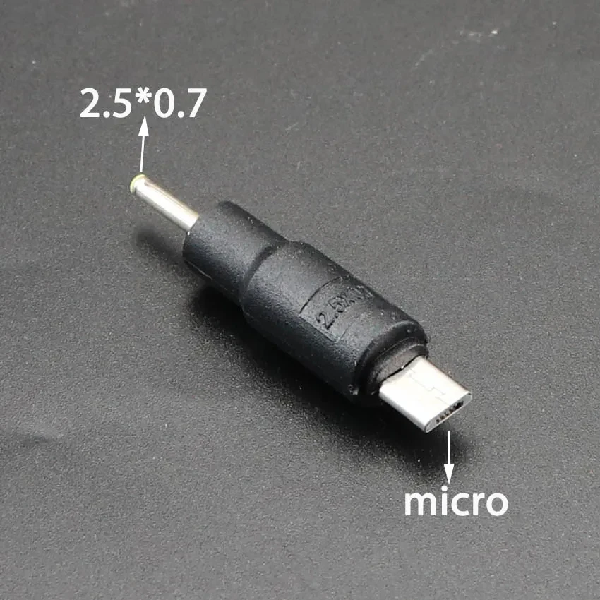 1 Uds Micro USB enchufe a DC 2,5 3,0 3,5 4,0 4,8 5,2 5,5mm adaptador de conector macho de alimentación para teléfono inteligente tableta cargador convertidor - imagen 3