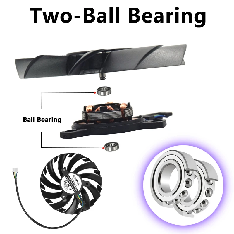 Nuevo 95MM PLD10010B12HH dos rodamientos de bolas DC 12V 0.40A ventilador enfriador de tarjeta de vídeo gráfica - imagen 4
