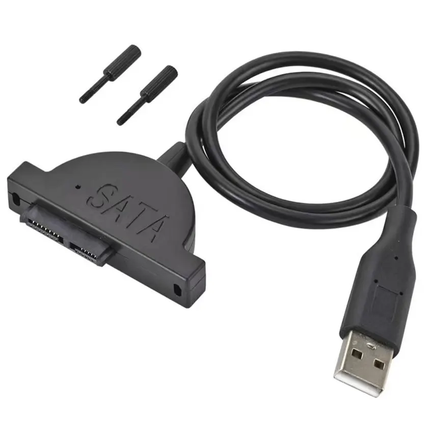 Adaptador de Cable SATA a USB 2,0 a SATA II Cable de unidad de disco óptico Slimline 7 + 6 13 pines para unidad de CD/DVD-RW/Blu-ray portátil - imagen 3