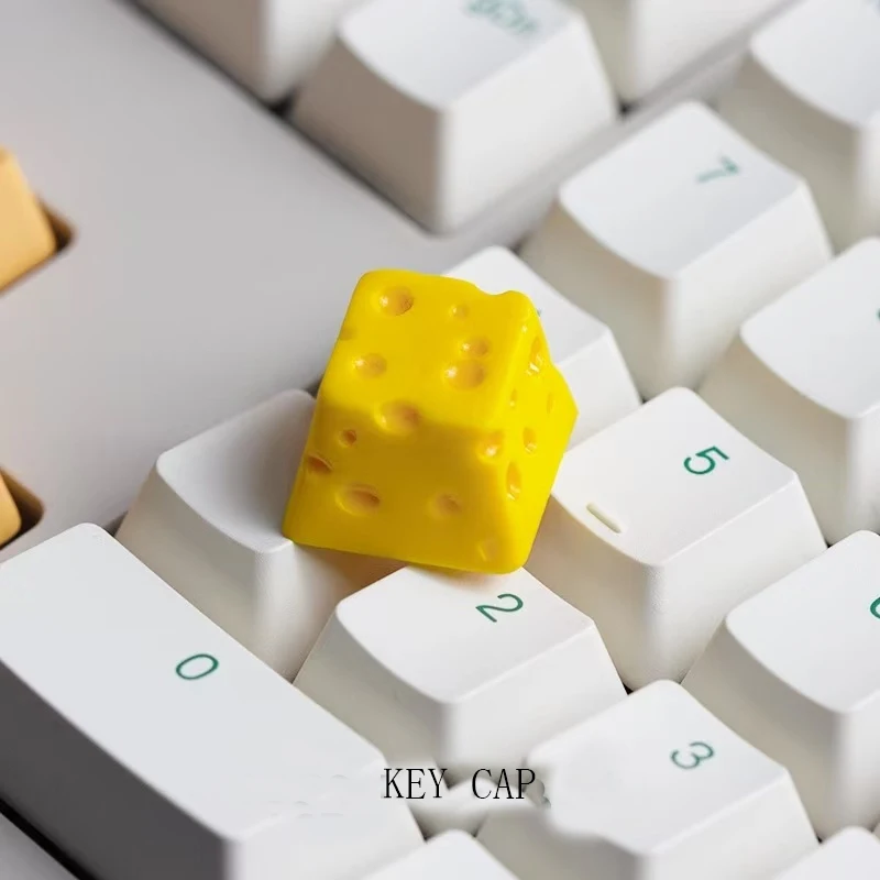 Teclado mecánico de resina personalizable con diseño de queso con personalidad, regalo creativo ESC reemplazable - imagen 5