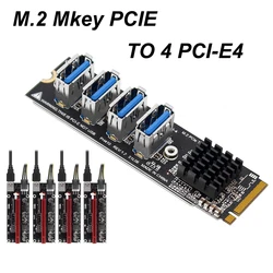 Adaptador Riser M.2 NVMe a PCIe X1 – 4 Puertos
