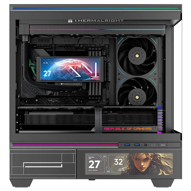 Thermalright TL-UB36 ventilador de radiador de 360mm ARGB refrigeración por ordenador 12CM ventiladores de caja de presión de aire de grado de rendimiento de una sola pieza 2150RPM - imagen 2