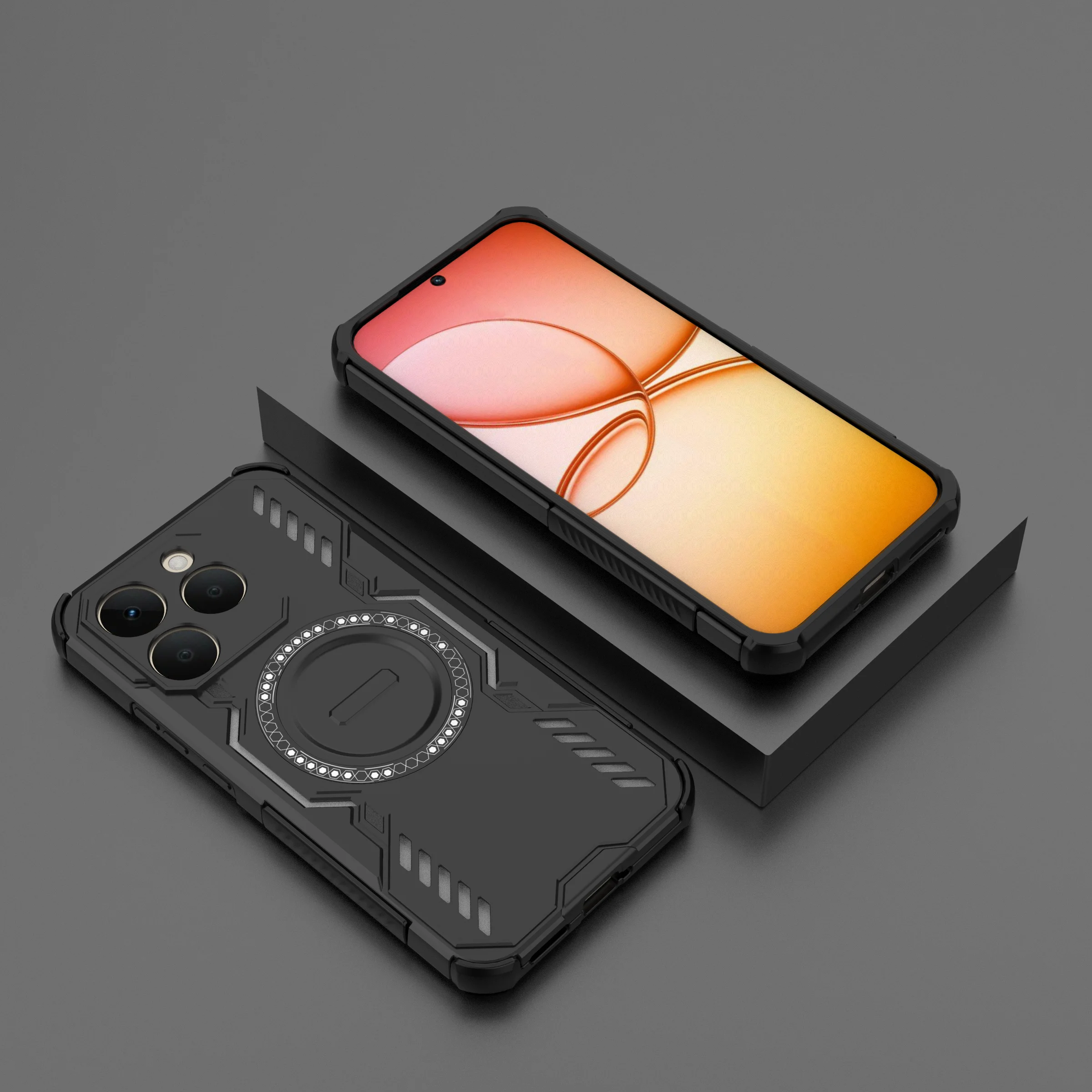 Funda protectora para carga inalámbrica magnética Magsafe, cubierta de plástico duro a prueba de golpes para Realme 15T RMX5111 RMX5112 5G 15 Pro - imagen 3