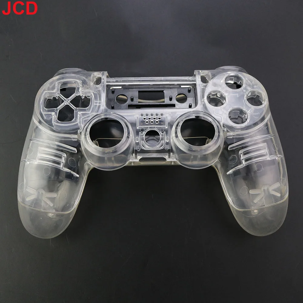 JCD 1 Juego de carcasa completa transparente para mando de juegos, funda de botones, Kit de cubierta de repuesto para PS4 V1 JDM-001 JDM-011 - imagen 4