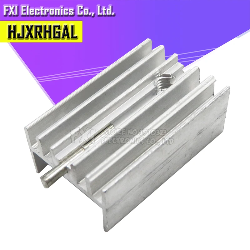 10 Uds Transistor con disipador de calor de aluminio radiador 15*10*22mm aguja TO220 blanco hjxrhgal para transistores TO-220
