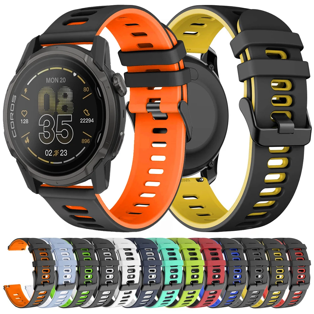 Correa de silicona para reloj COROS APEX 4, Correa de 42mm para COROS APEX 2 Pro 42 46mm PACE 3 2, pulsera deportiva de repuesto de 20 a 22mm